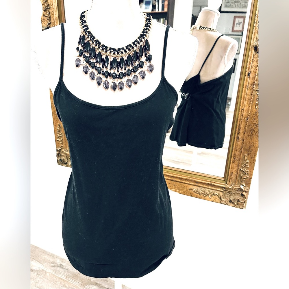 TIME & Tru basic black tank top cami size XXL